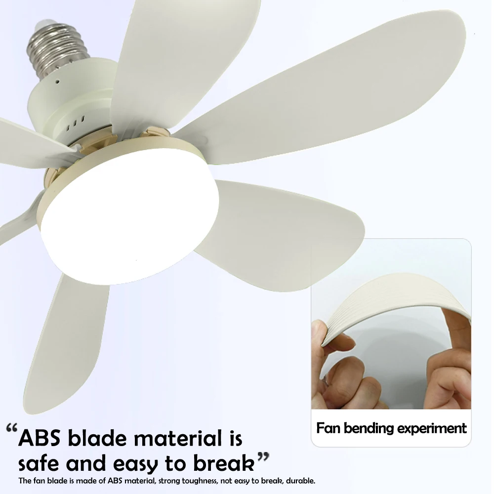 20-40W LED CeIling Fan Light E26 E27 Base Wireless Remote Smart Fan 3 Adjustable with Lighting Modes for Living Room Home Fans