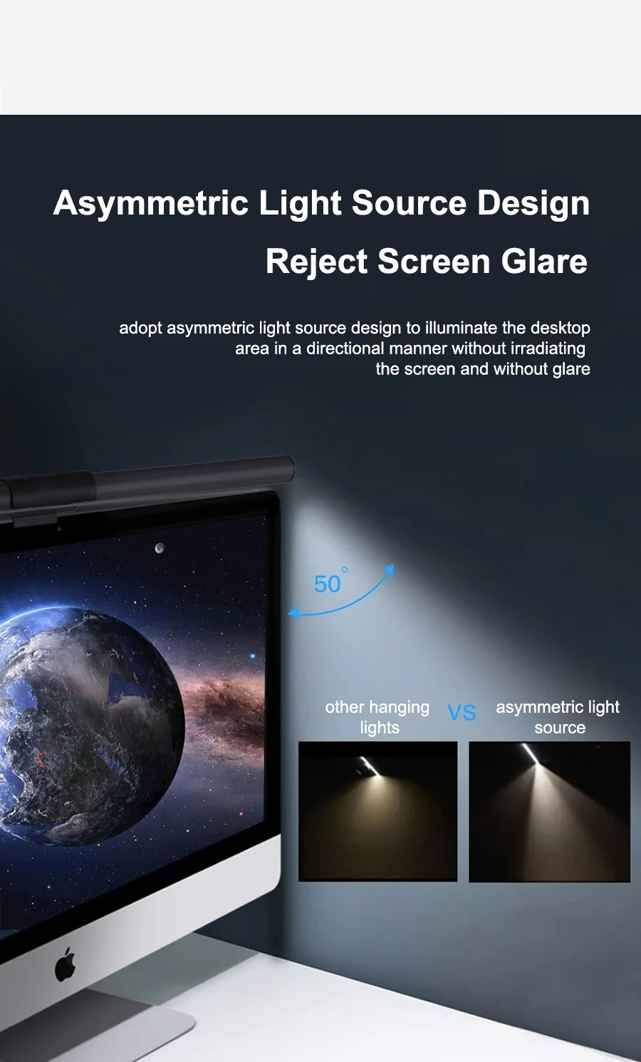 Screen Hanging Light 30CM CCT Touch Dimmable Monitor Notebook Computer LED Monitor Light for Computer Study LED Table Lamp