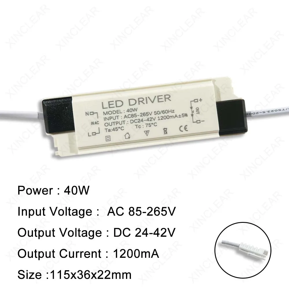 40W 48W 50W 60W LED Driver DC54-87V 600mA DC36-65V 900mA 24-42V 1200mA 1500mA 1800mA Power Supply External Lighting Transformer