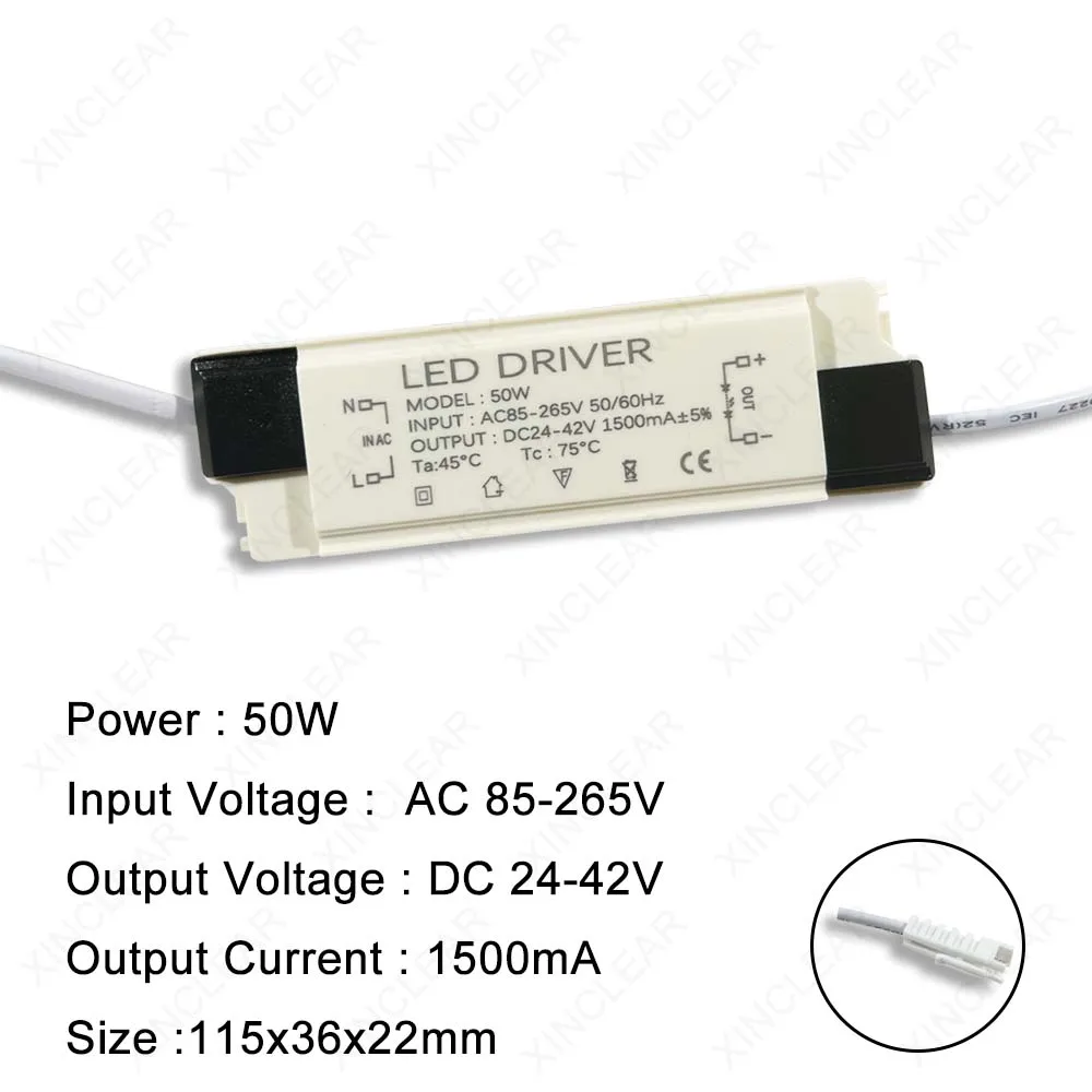 40W 48W 50W 60W LED Driver DC54-87V 600mA DC36-65V 900mA 24-42V 1200mA 1500mA 1800mA Power Supply External Lighting Transformer