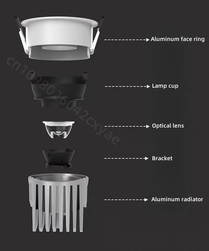 Dimmable LED Downlights, Anti-Glare Ceiling Lights, AC85-265V LED Spotlights, Living Room and Kitchen Indoor Lighting Bulbs