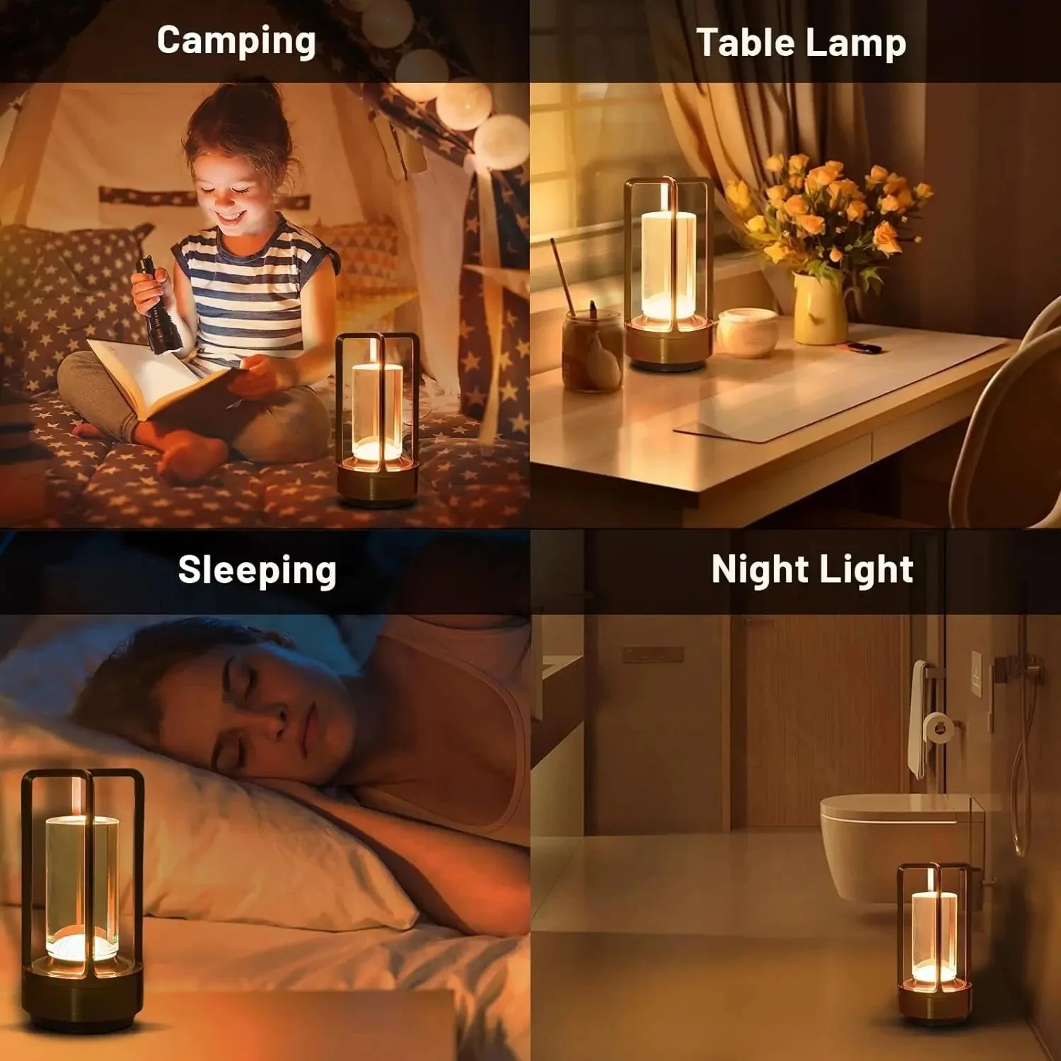 GGbingo Cordless Led Table Lamp Mood Desk Lamps Outdoor Camping Atmosphere Lighting Cofffe Shop Decoration Night Lights