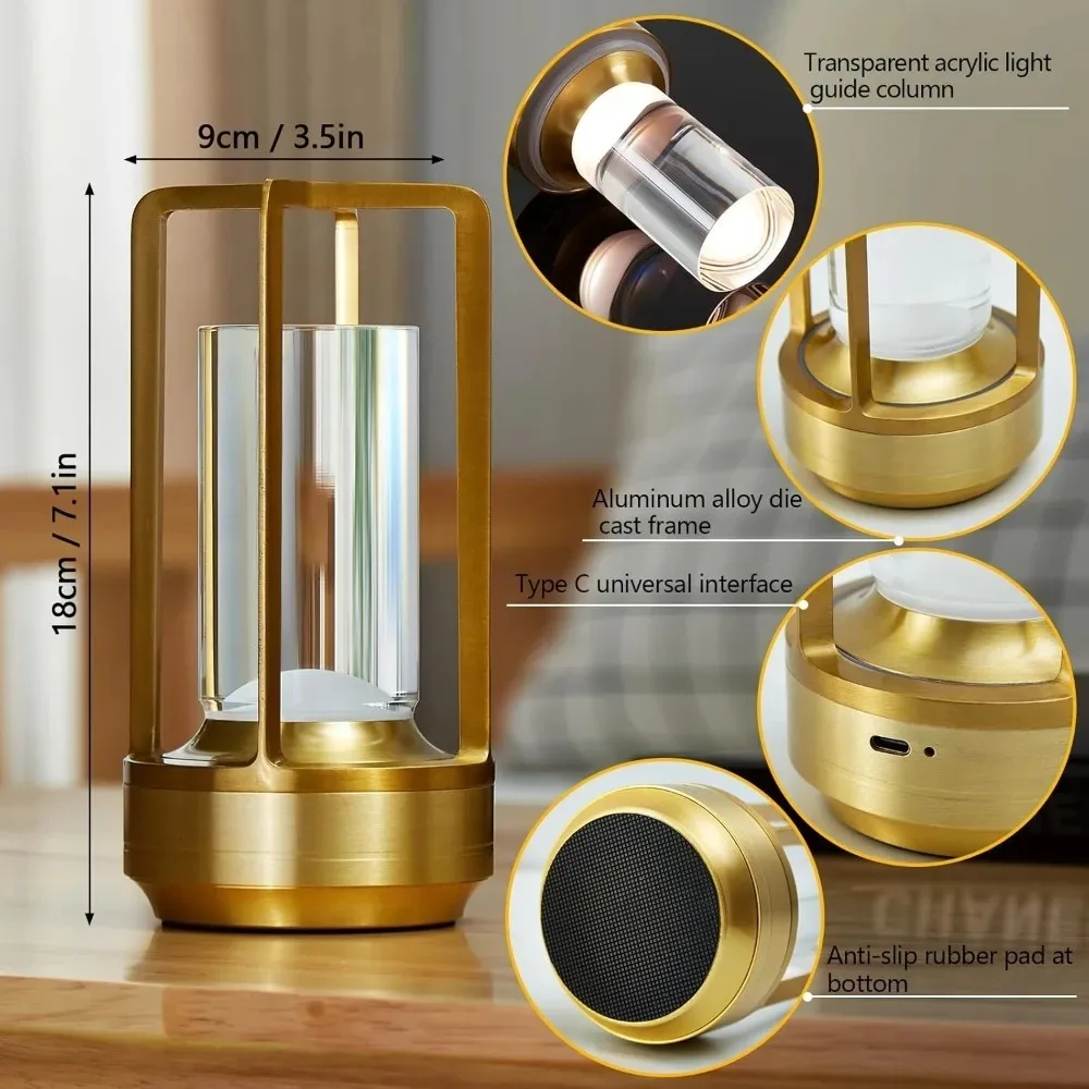 GGbingo Cordless Led Table Lamp Mood Desk Lamps Outdoor Camping Atmosphere Lighting Cofffe Shop Decoration Night Lights