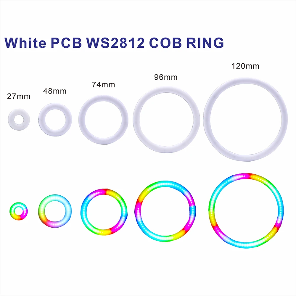 WS2812B LED Pixel Ring 18/36/54/72/90Leds Individually Addressable WS2811 Built-in IC Smart DC5V Rgb FCOB PCB