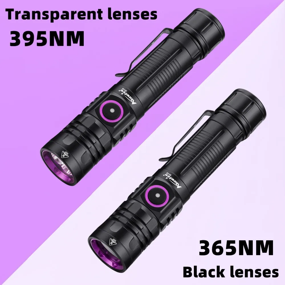 3x365nm/395nm UV LED Flashlight High Power Blacklight USB Rechargeable CatDog Pet Stain Tinea UV Glue Curing Scorpion Lamp Torch