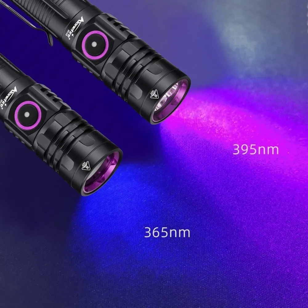3x365nm/395nm UV LED Flashlight High Power Blacklight USB Rechargeable CatDog Pet Stain Tinea UV Glue Curing Scorpion Lamp Torch