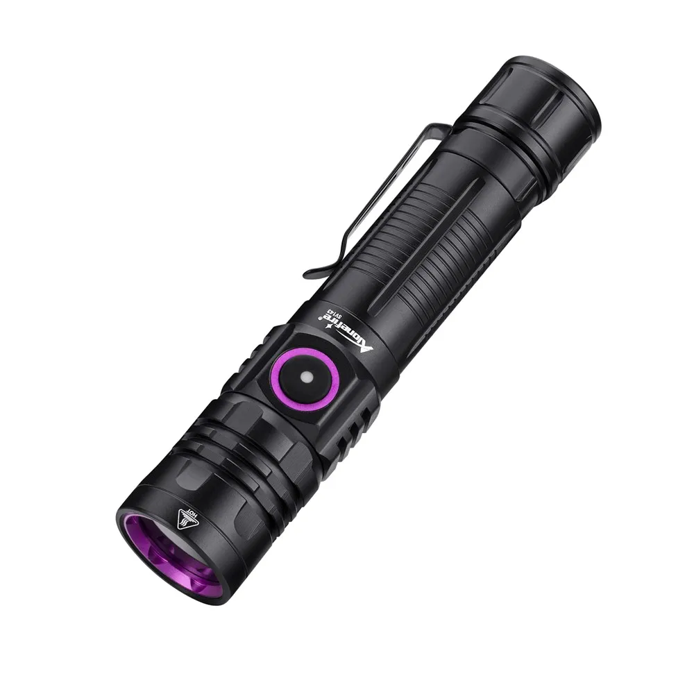 3x365nm/395nm UV LED Flashlight High Power Blacklight USB Rechargeable CatDog Pet Stain Tinea UV Glue Curing Scorpion Lamp Torch