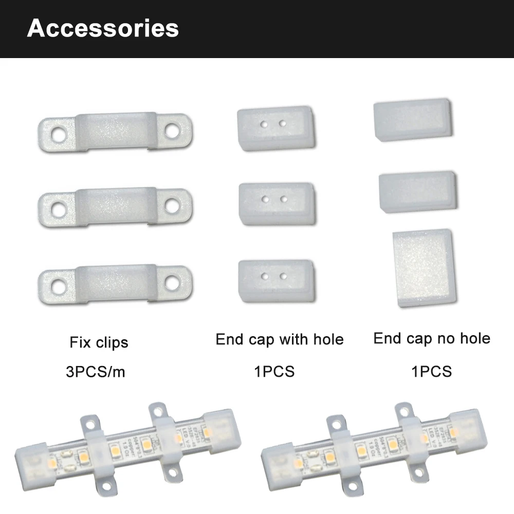 0.5m-10m Transparent/Milky White/Black LED Silicone Tube Waterproof Flexible Protection Cover Fit for 10mm WS2812B WS2811 Strip