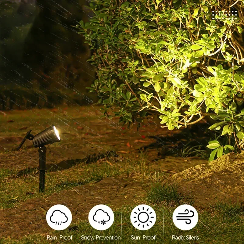 1/2PCS Solar Spotlights Outdoor Adjustable Solar Landscape Light RGB 9Leds Waterproof Solar Uplights Trees Garden Pond Yard Path
