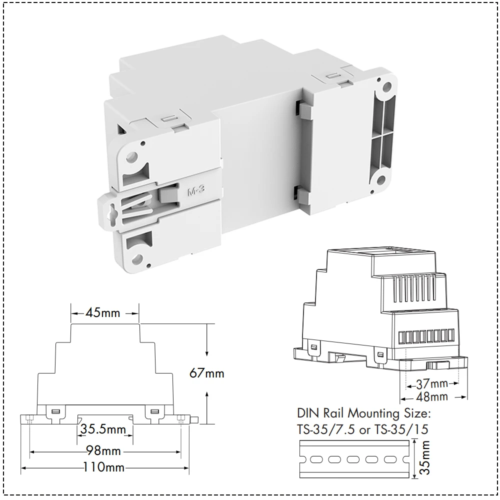 CENFAYA 0/1-10V LED Dimming Driver with Push Dim 12-48VDC Input 480W Output PWM Freq Adjustable DIN Rail Mount for LED Strip