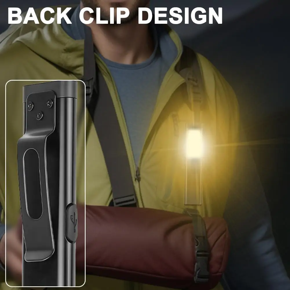 LED Keychain Flashlight Rechargeable 550LM Portable Mini Torch Pocket Lantern Flood Work Light With Magnet For Emergency