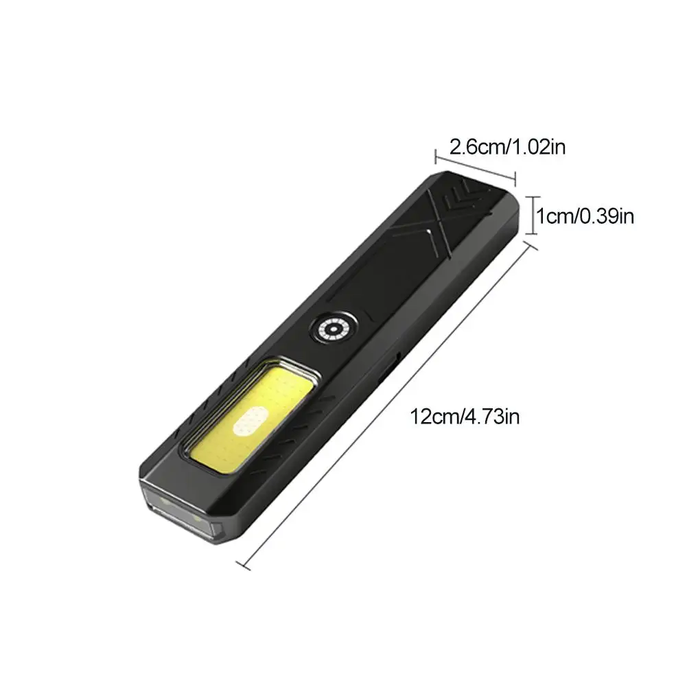 LED Keychain Flashlight Rechargeable 550LM Portable Mini Torch Pocket Lantern Flood Work Light With Magnet For Emergency