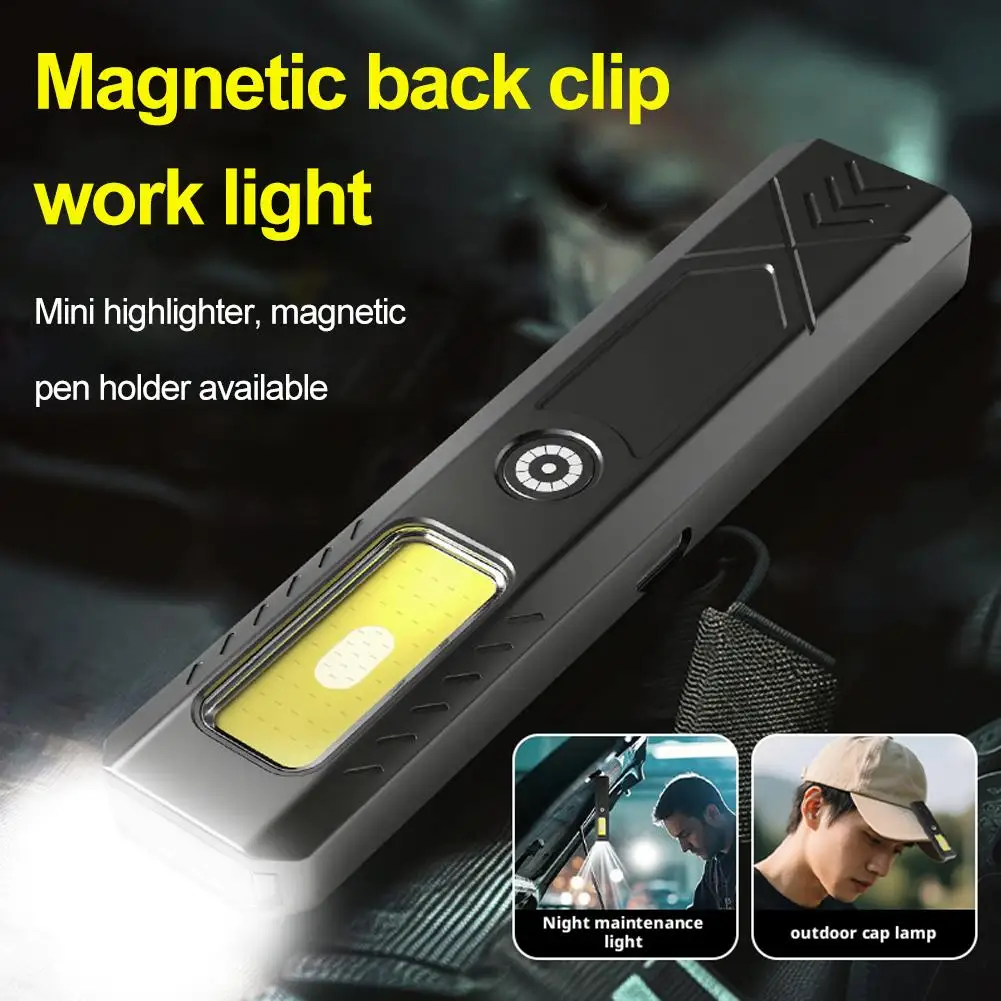 LED Keychain Flashlight Rechargeable 550LM Portable Mini Torch Pocket Lantern Flood Work Light With Magnet For Emergency