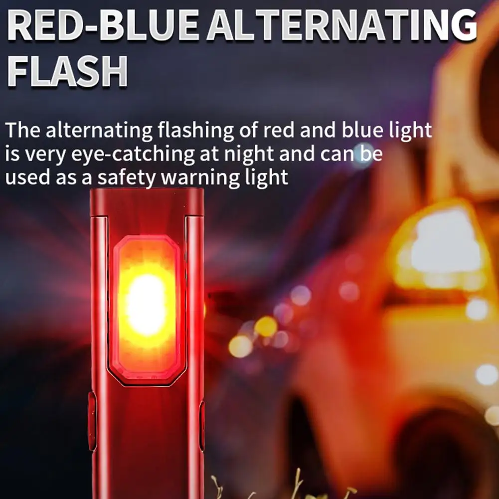LED Keychain Flashlight Rechargeable 550LM Portable Mini Torch Pocket Lantern Flood Work Light With Magnet For Emergency