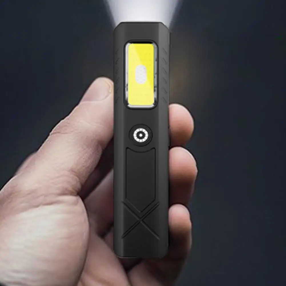 LED Keychain Flashlight Rechargeable 550LM Portable Mini Torch Pocket Lantern Flood Work Light With Magnet For Emergency