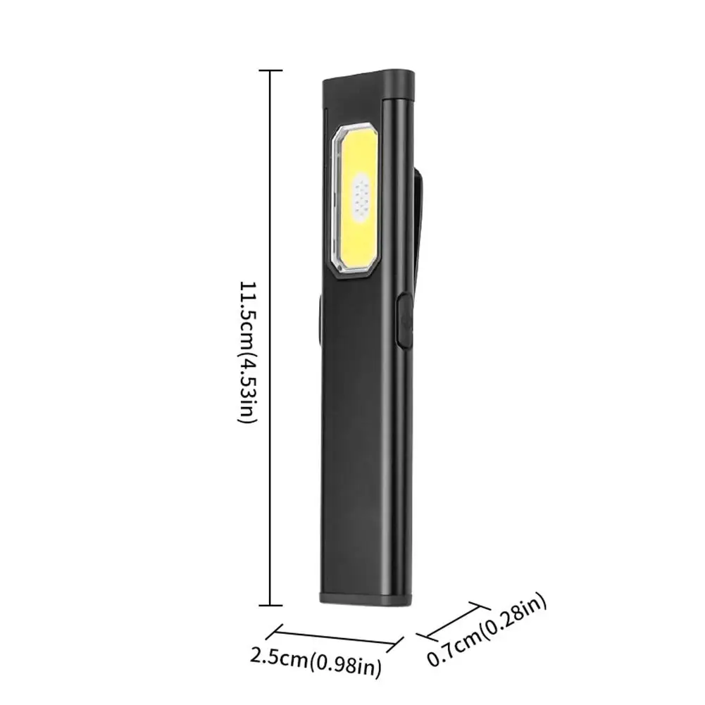 LED Keychain Flashlight Rechargeable 550LM Portable Mini Torch Pocket Lantern Flood Work Light With Magnet For Emergency
