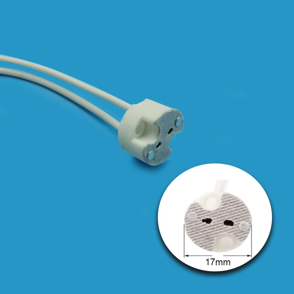 MR16 MR11 GU5.3 G4 Lamp Holder Bulb Base with Wire Ceramic Halogen Socket Pottery Connector 12V - 220V Led Light