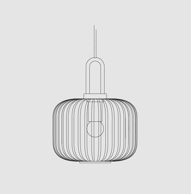 Modern Glass Pendant Light Striped Glass Single Head Chandelier Dining Room Kitchen Bedroom Bedside Living Room Home Decoration