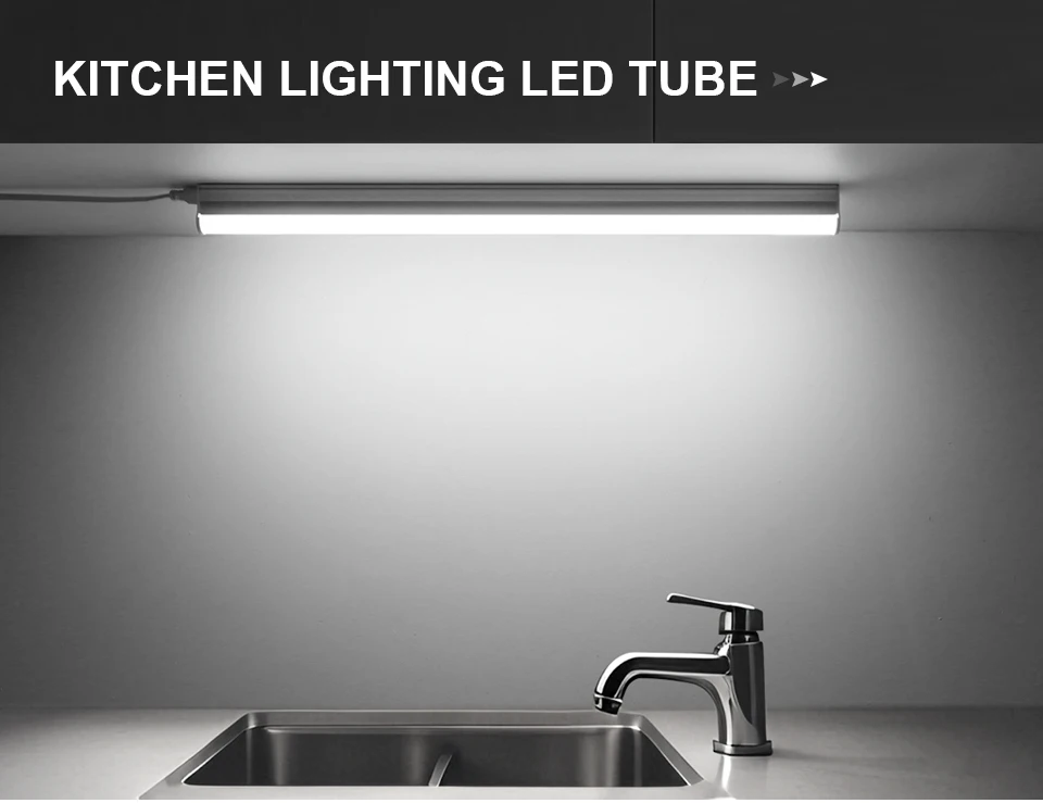 Aluminum Profile Lights Bar T5 15W T8 25W 50cm No Flicker LED Tube for Living Room Study Kitchen Closet Workshop Hotel Lighting