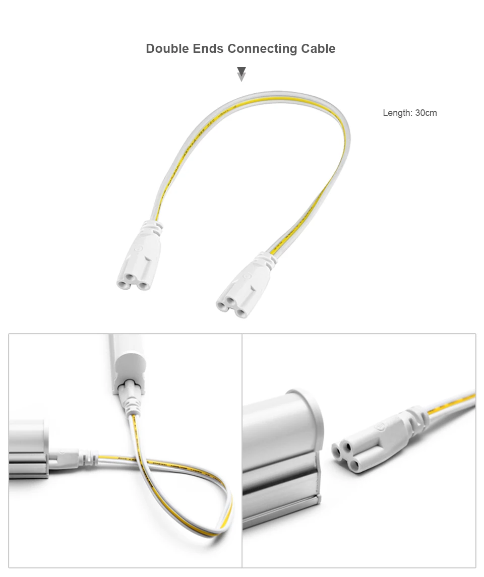 Aluminum Profile Lights Bar T5 15W T8 25W 50cm No Flicker LED Tube for Living Room Study Kitchen Closet Workshop Hotel Lighting