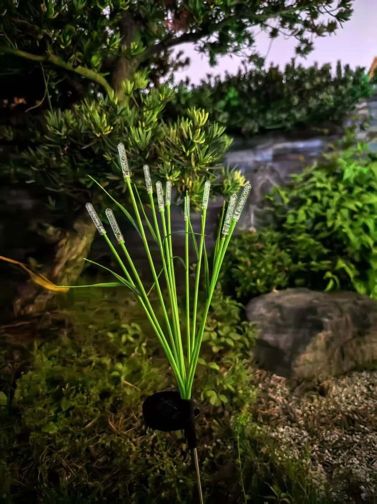 1PC LED Solar Reed Garden Lights Outdoor Waterproof Swaying Decorative Lamp Outside Landscape Lighting For Patio Yard Pathway