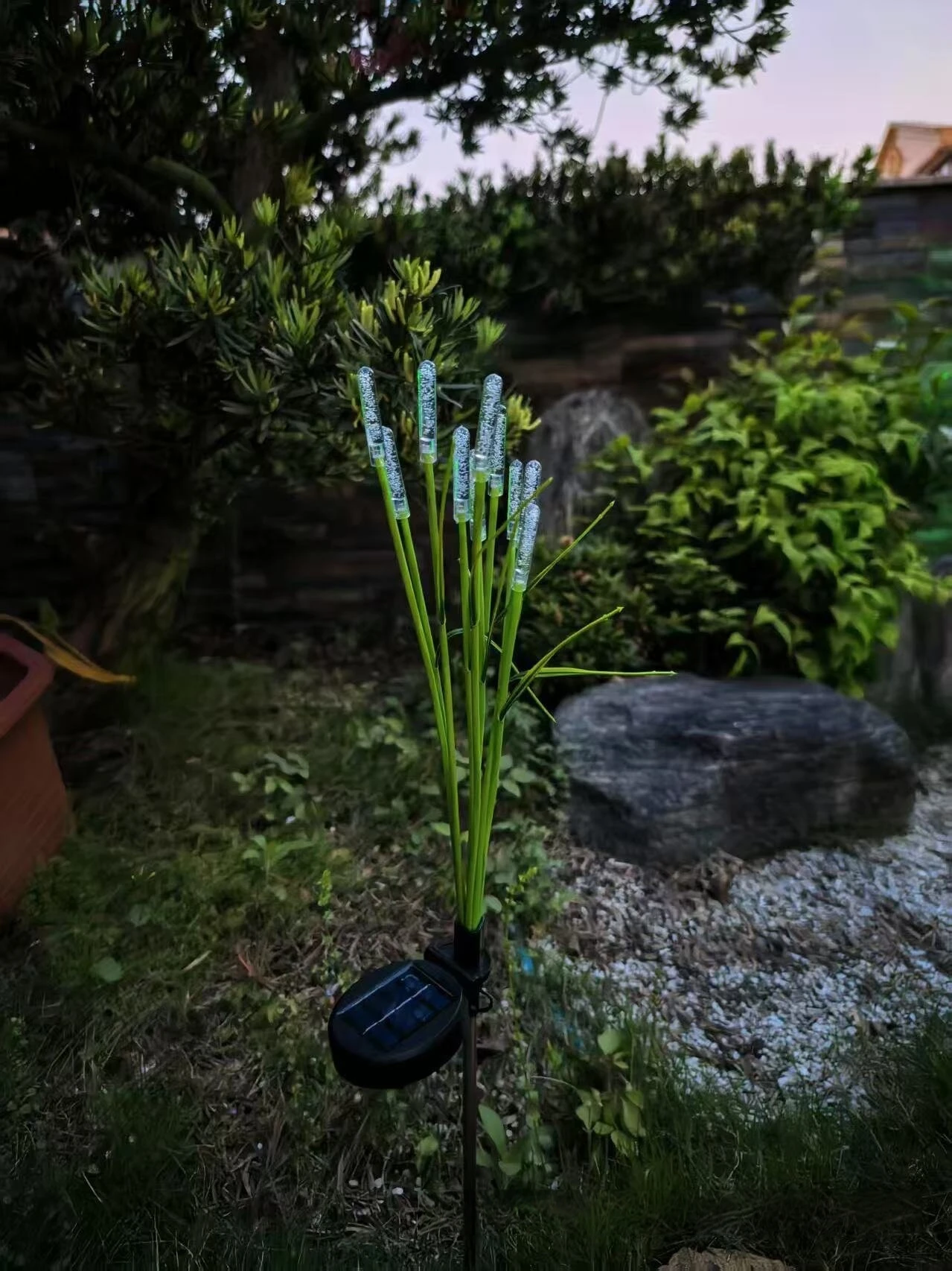 1PC LED Solar Reed Garden Lights Outdoor Waterproof Swaying Decorative Lamp Outside Landscape Lighting For Patio Yard Pathway