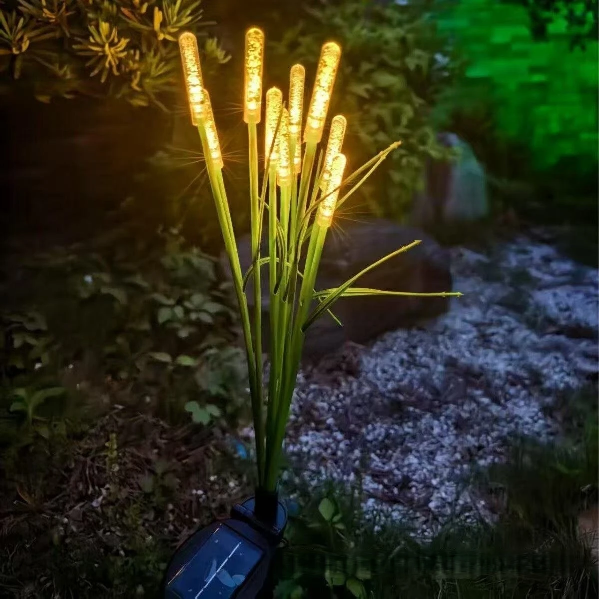 1PC LED Solar Reed Garden Lights Outdoor Waterproof Swaying Decorative Lamp Outside Landscape Lighting For Patio Yard Pathway