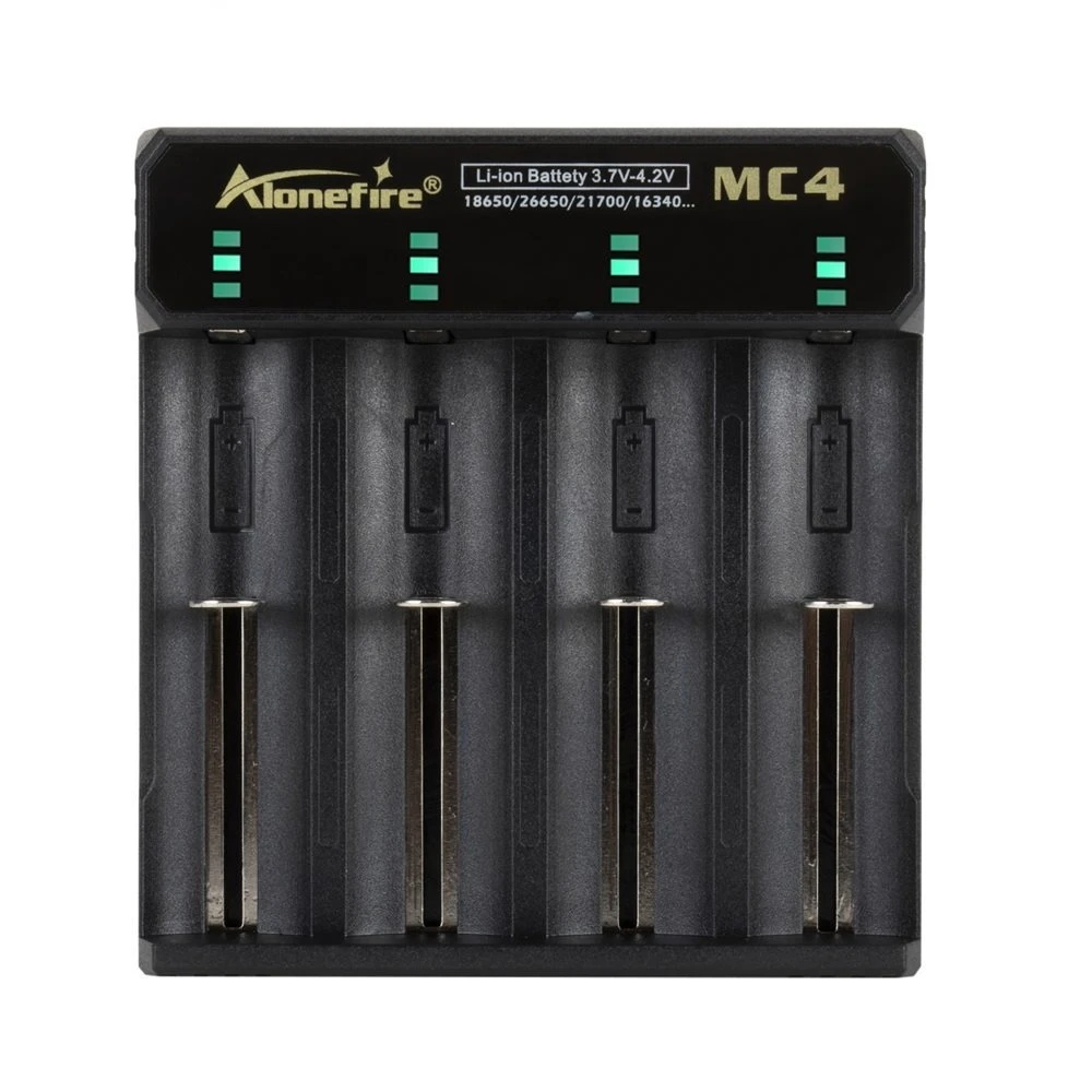 4-Channel 5V 2A USB Charger For 3.7v Rechargeable Li-ion Battery 26650/16340/14500/21700/18650/10440 Flashlight Headlamp Torch