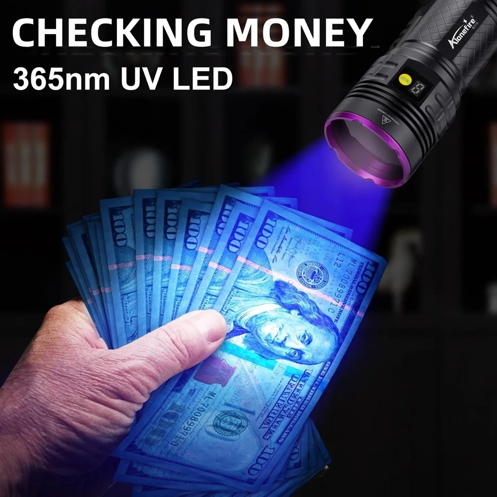 High Power 160W UV Flashlight Blacklight Cat Dog Urine Stain Tinea Ore Money Scorpion Marker Powerful Rechargeable UV Torch Lamp