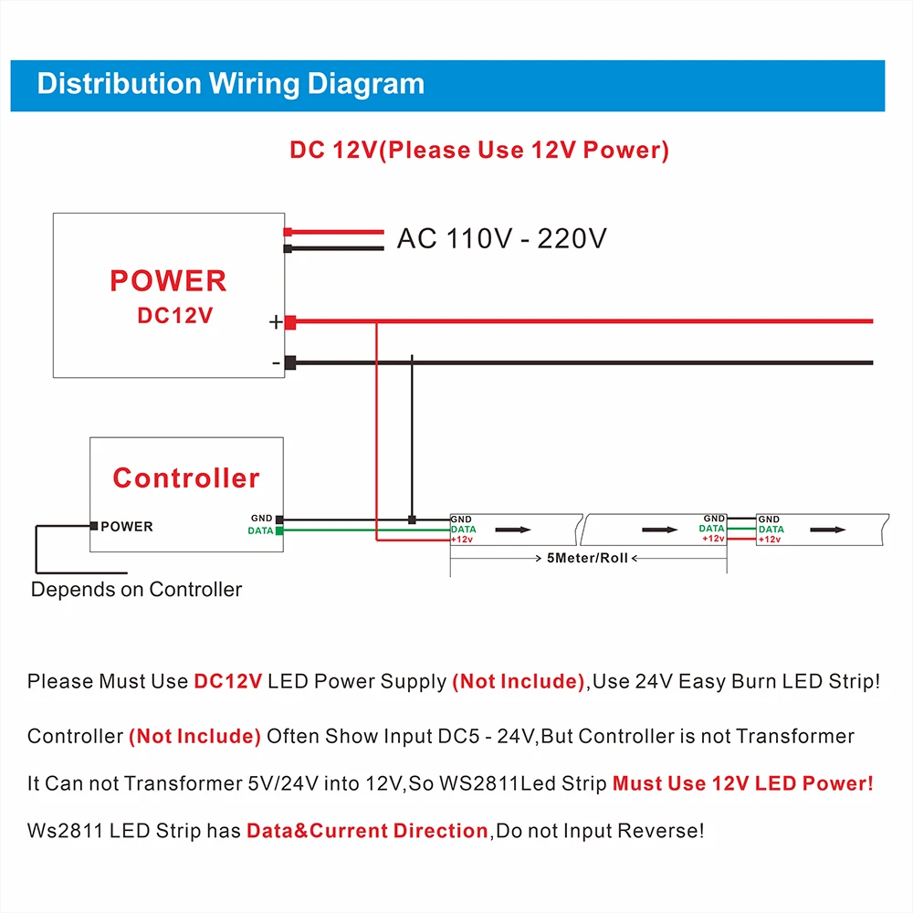 5V/12V SPI Color LED WS2811 WS2812 WS2815 WS2813 Addressable Programmable LED Light Strips For Colorful Light WHITE/BLACK PCB 5V