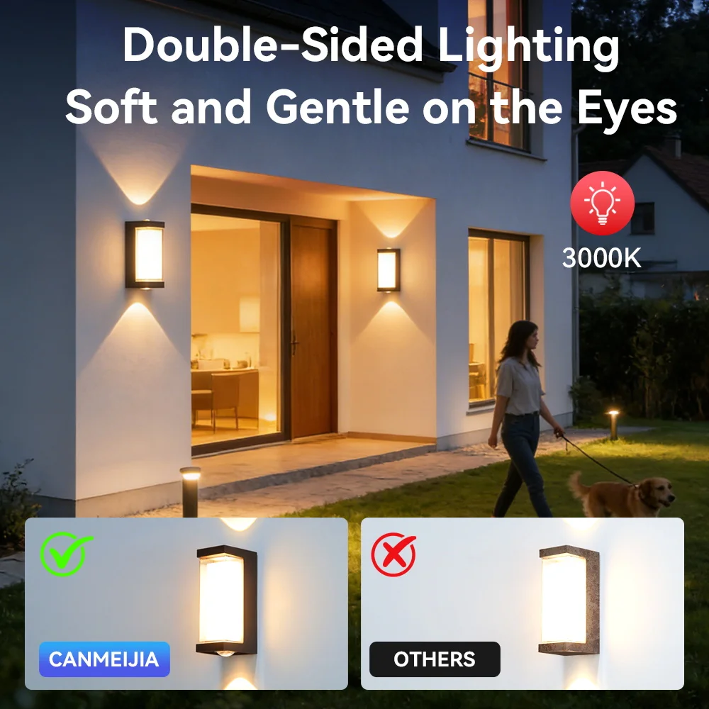 Outdoor Wall Light Home Waterproof Wall Lamp AC85-265V Porch Lights Outdoor Wall Lighting For Garden Backyard Doorway Decoration