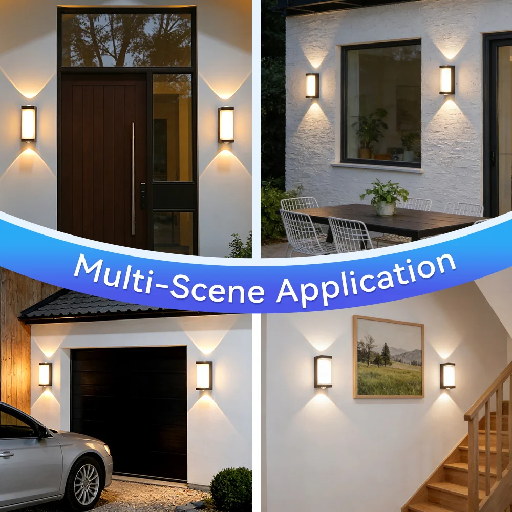 Outdoor Wall Light Home Waterproof Wall Lamp AC85-265V Porch Lights Outdoor Wall Lighting For Garden Backyard Doorway Decoration