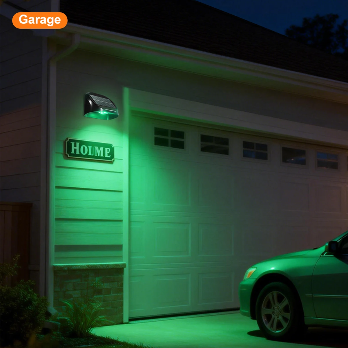 Solar Wall Lamp Garden Light Solar House Number Decor Light IP65 Waterproof Auto On/Off RGB Modes For Fence Yard Step Outdoor