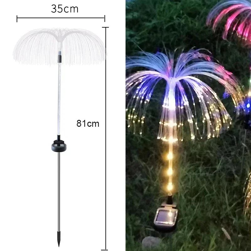 Outdoor Waterproof Yard Christmas Pathway Lawn Wedding Party Decoration Solar Power Flowers Lamp Solar Jellyfish Garden Lights