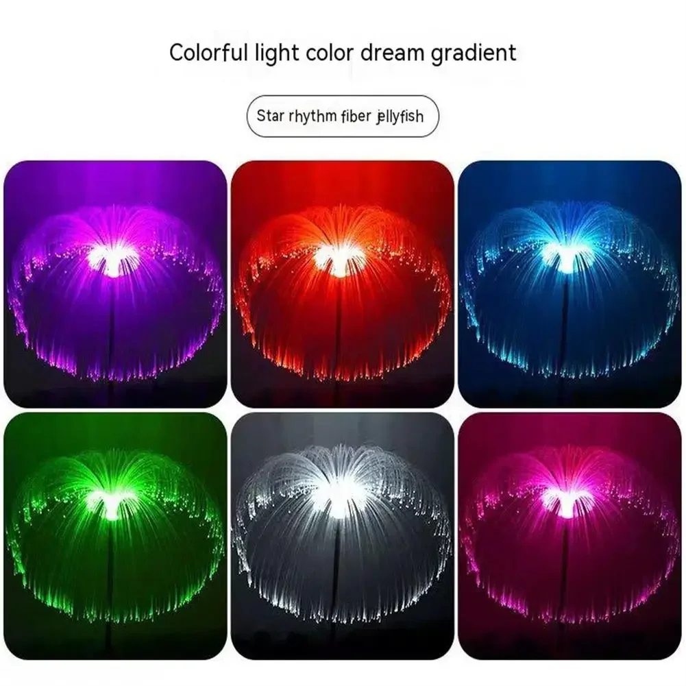 Outdoor Waterproof Yard Christmas Pathway Lawn Wedding Party Decoration Solar Power Flowers Lamp Solar Jellyfish Garden Lights