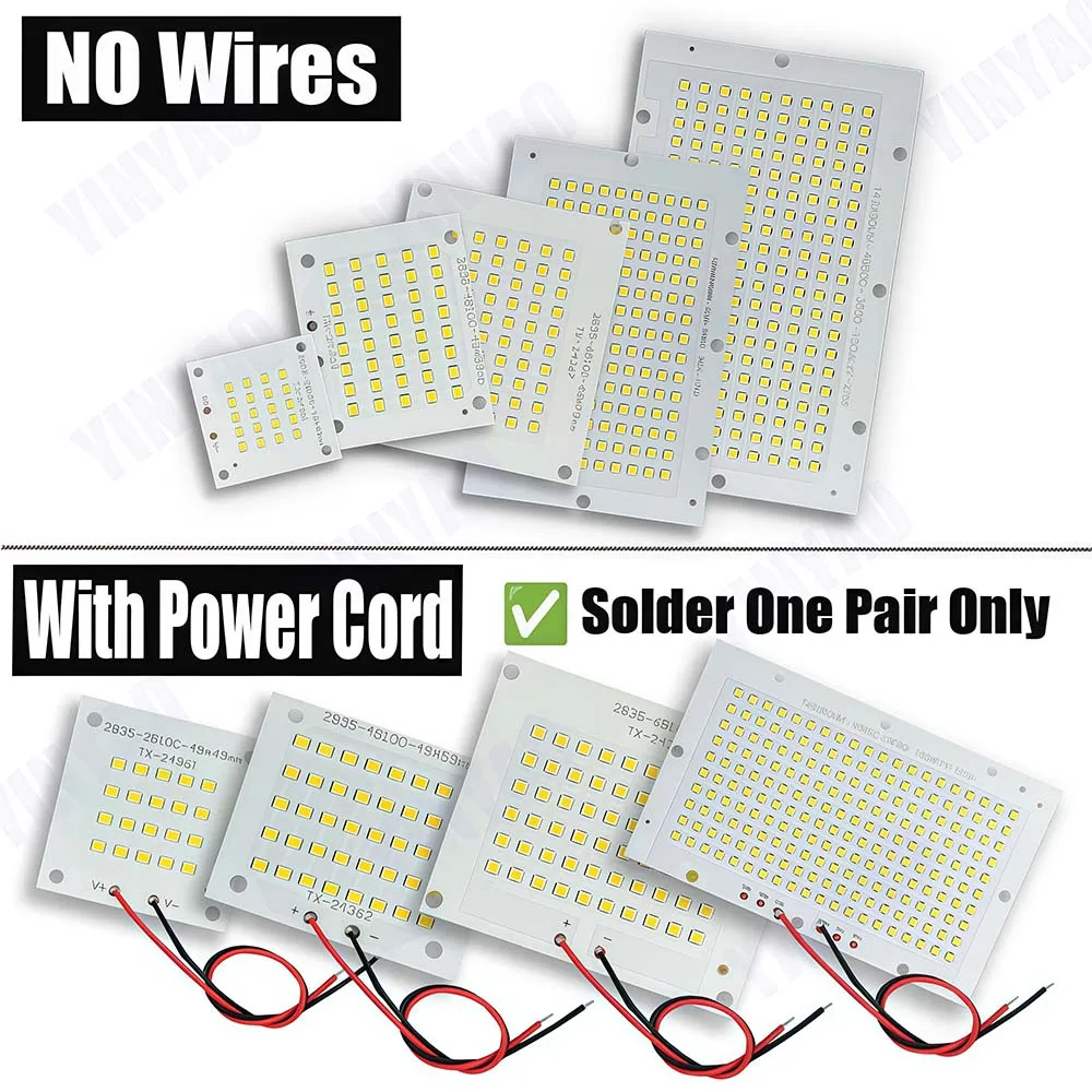 LED Chip 10W 20W 30W 50W 100W 150W 200W SMD 2835 Chip PCB DC30-32V DIY Lamp Beads LED Flood Light Outdoor Lighting Spotlight