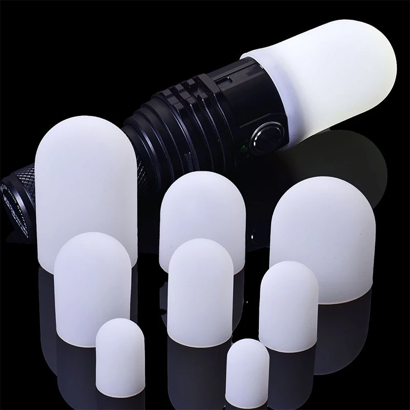 2Pcs Silicone Elastic Flashlight Lampshade For SP31 SP35 IF22A C8G IF25A SP36 S2 C8 EA01 TS21 Q8 14-75MM Torch