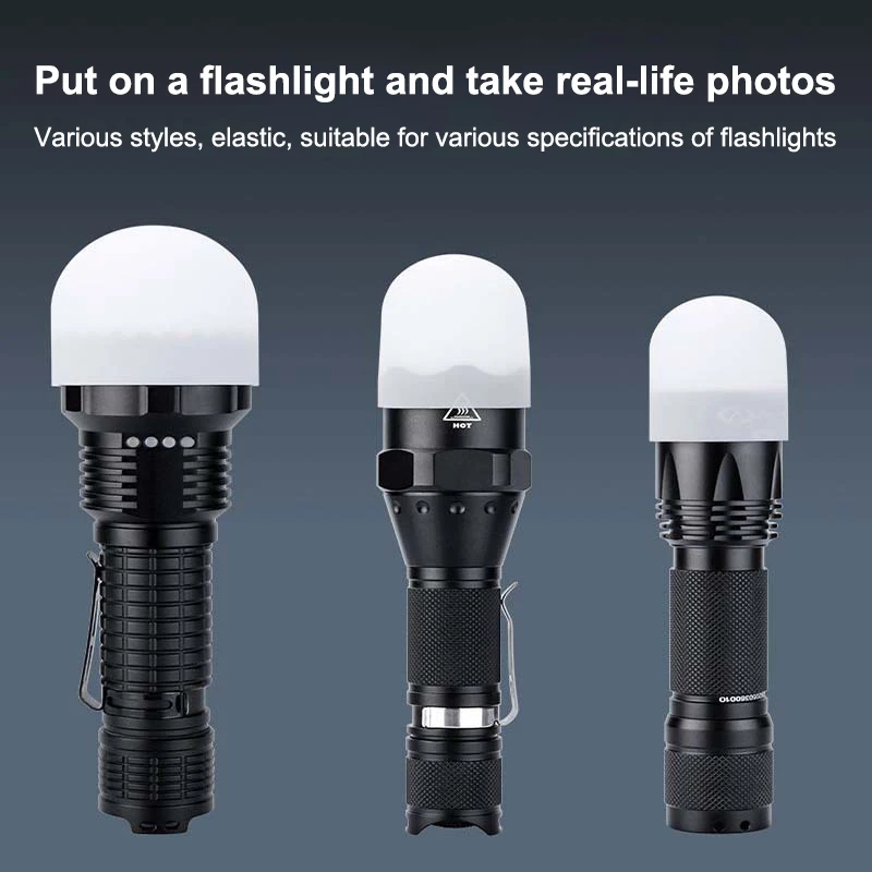 2Pcs Silicone Elastic Flashlight Lampshade For SP31 SP35 IF22A C8G IF25A SP36 S2 C8 EA01 TS21 Q8 14-75MM Torch