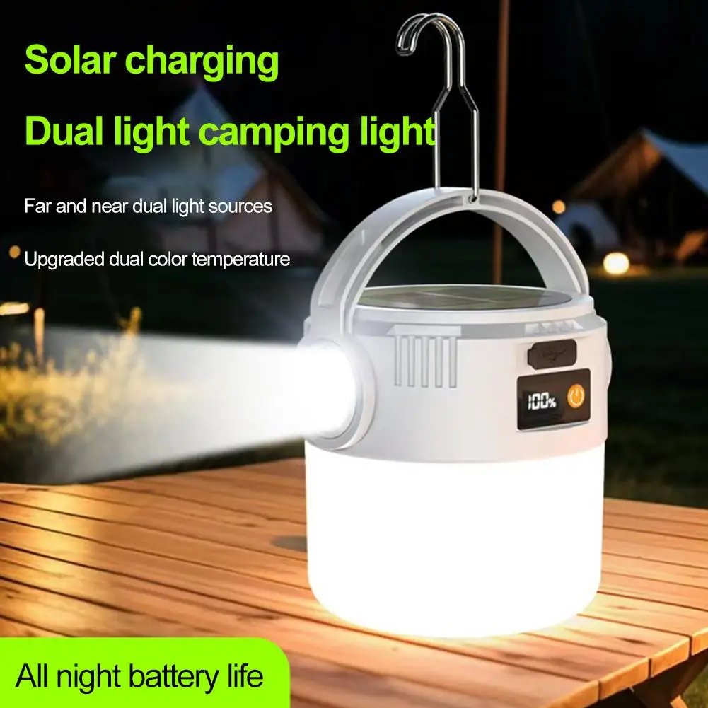 USB Rechargeable LED Emergency Light Portable Camping Lantern Super Bright Hanging Night Lamp for Outdoor BBQ Home Power Outage