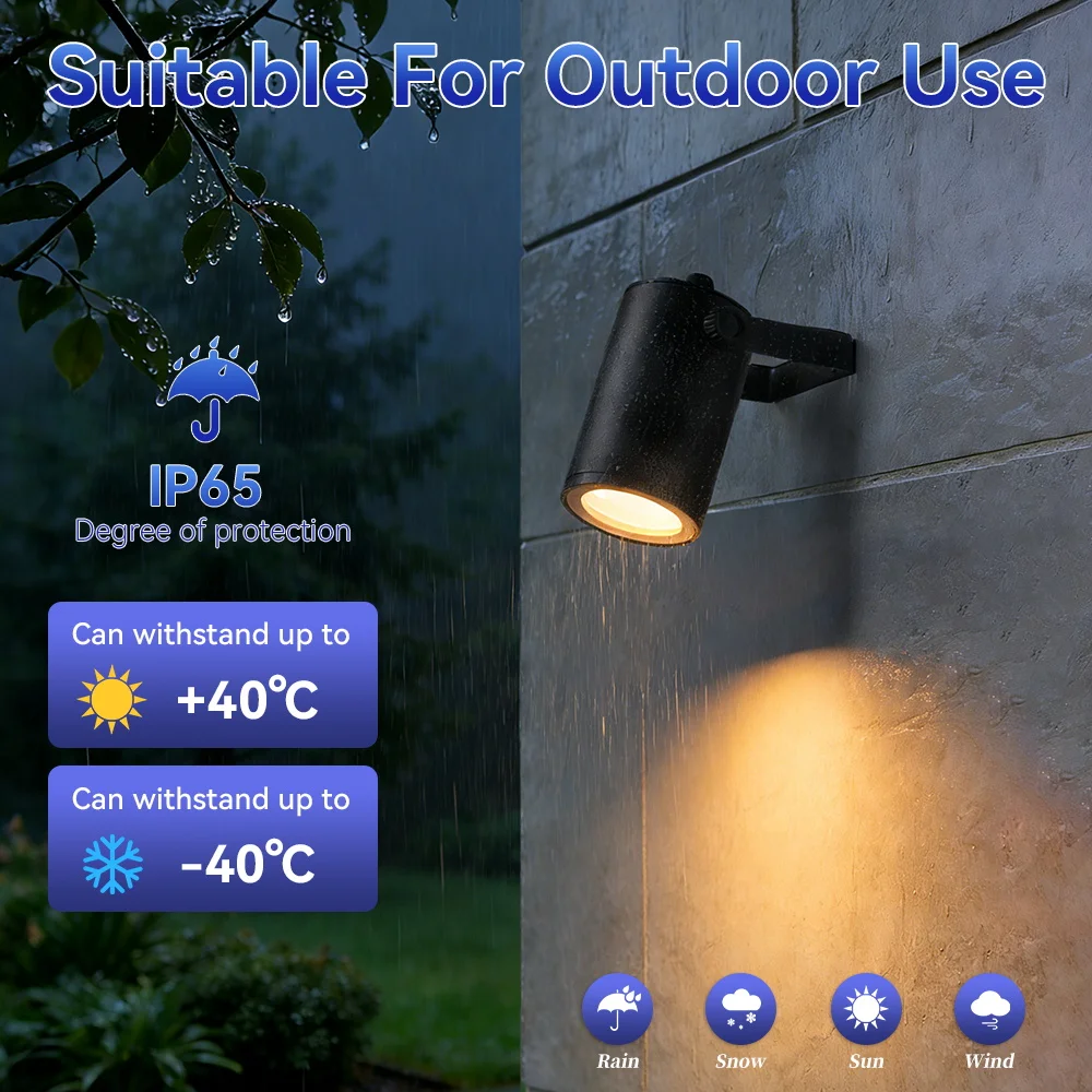 Waterproof LED Outdoor Wall Lamp IP65 Upper Lower Lighting Porch Garden Lamp Indoor Bedroom Bedside Home Decor LED Wall Light