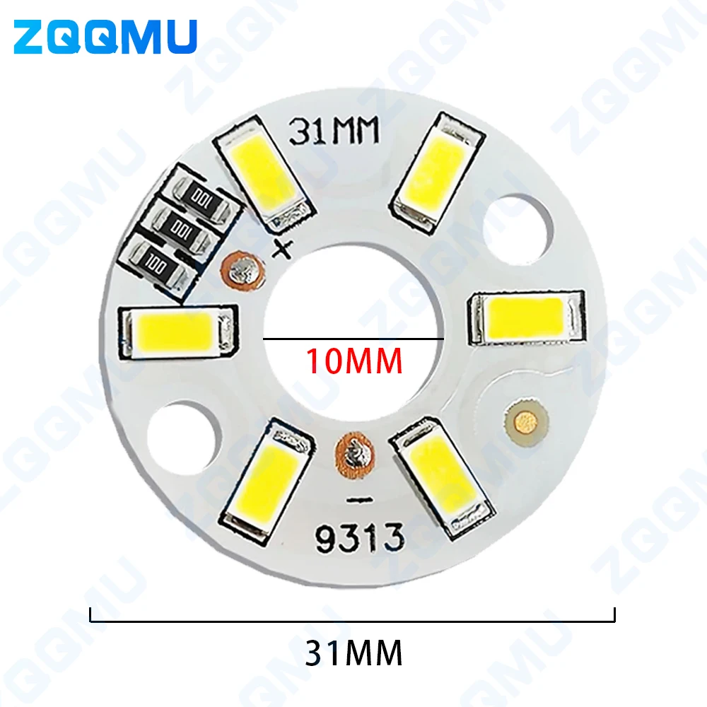 10PCS 3W SMD5730 LED DC 3V 5V Warm White Light Bulb 31MM Circular USB Lamp Board High Brightness Home DIY Night Light Module