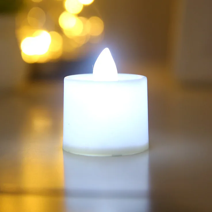 Battery Powered Flameless LED Tea Candles Fake Candle Lamp for Wedding Birthday Party Home Decoration, Candlestick Compatible