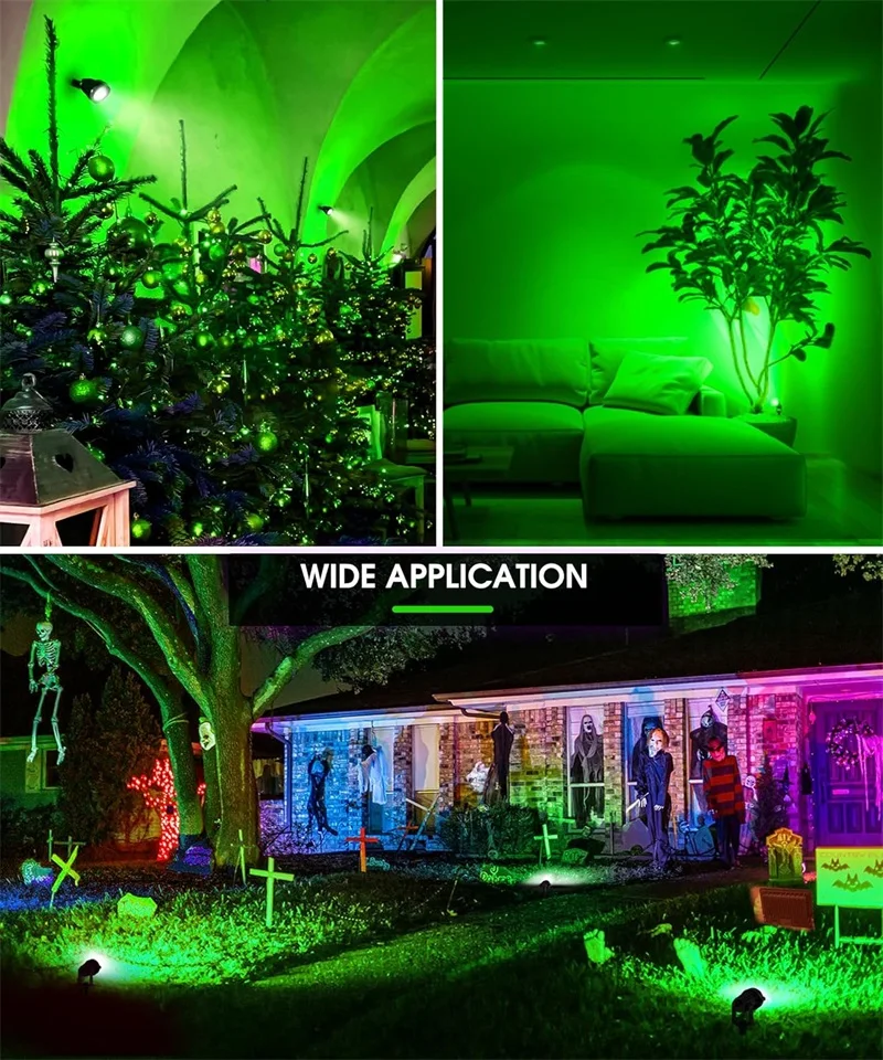 10W Outdoor LED Landscape Lights 110V 220V Warm White Green IP65 Waterproof Garden Pathway Lights Yard Lawn Spotlights
