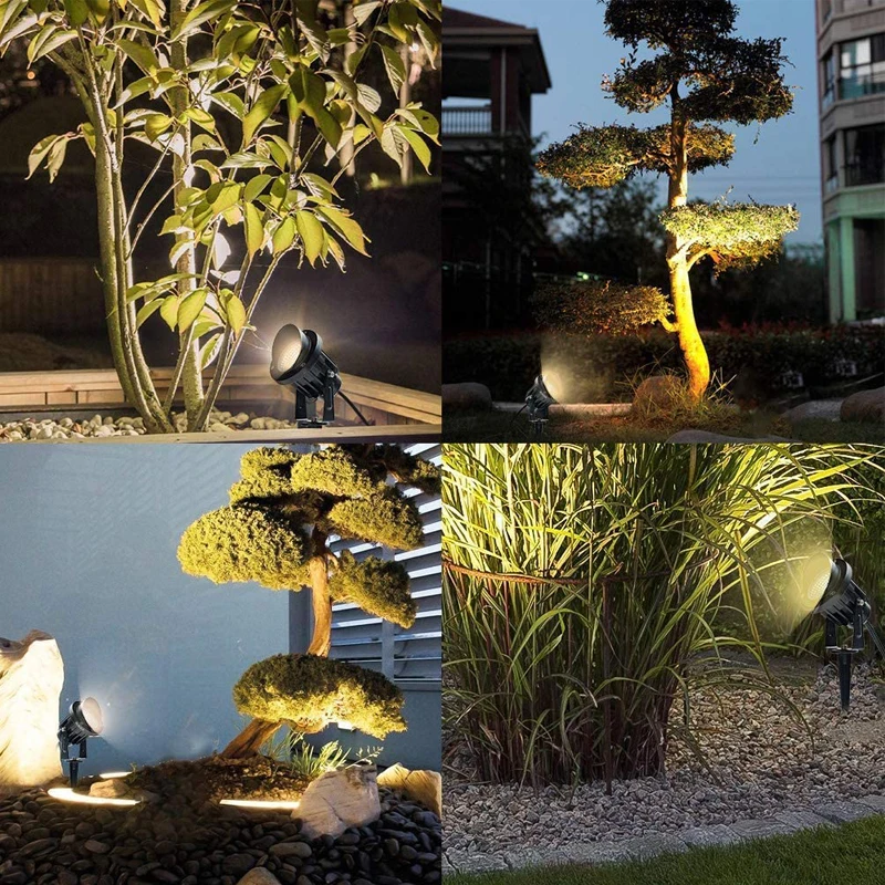 10W Outdoor LED Landscape Lights 110V 220V Warm White Green IP65 Waterproof Garden Pathway Lights Yard Lawn Spotlights