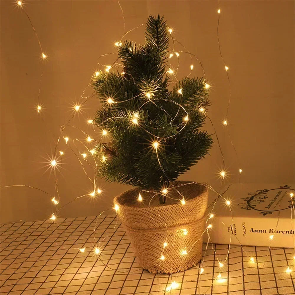 Solar LED Fairy String Lights Outdoor Waterproof 7m/12m/22m/32m 8 Modes Street Garland for Party Wedding Christmas Decoration