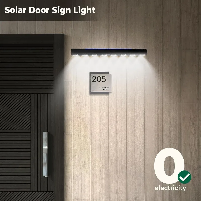 Solar Sign Wall Lights Outdoor LED Wall Lamp Solar Powered Light Solar Fence Light for Garden Yard Patio Balcony Staircase Decor