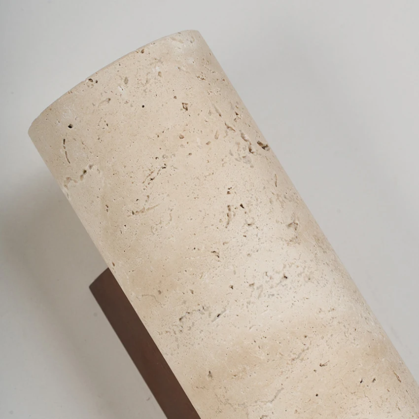 Yellow Cave Stone Wall Lamp Led Bedside Japan Bedroom Living Room Wall Light Travertine Stair Corridor Decor Sconce Fixture