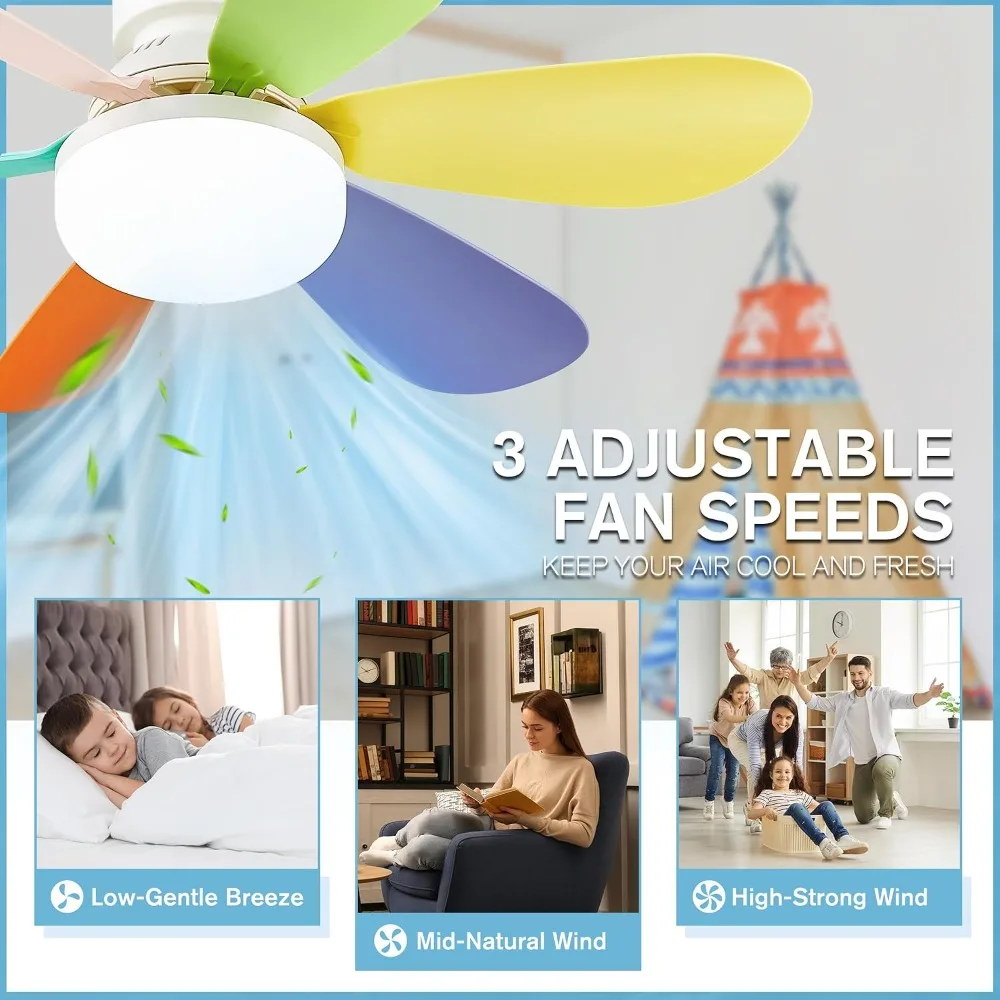JOYINLED Dimmable Ceiling Fan Light, 30W/40W LED Lamp with Remote Control, 6 Blades, E27 Socket, for Bedroom & Office, 85-265V