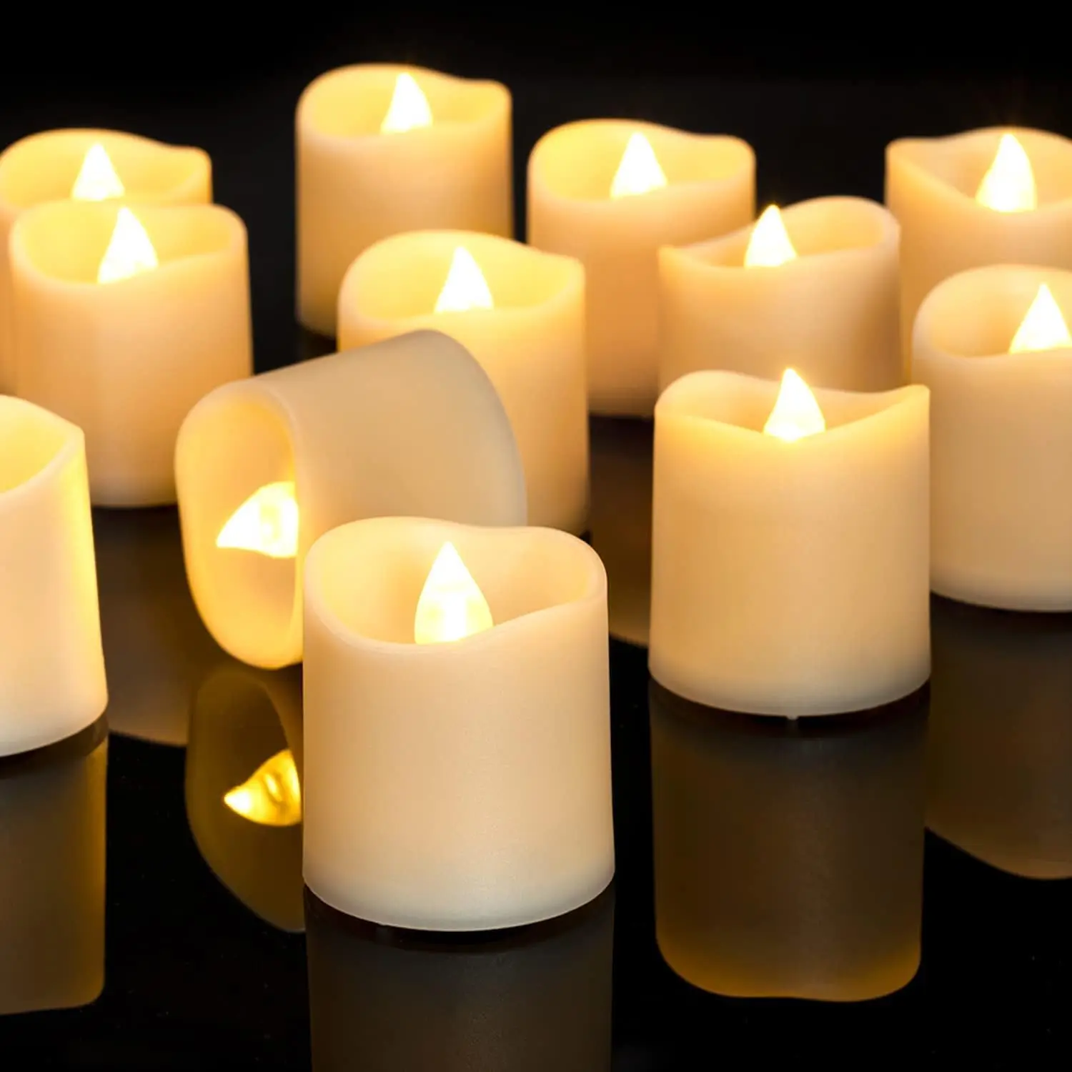 6-96Pcs Flameless LED Candle Lights Creative Wishing Led Tea Lamp Warm White Halloween Wedding Christmas Decoration Candle Light