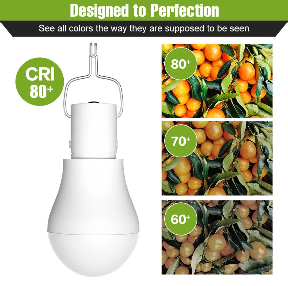 15W LED Solar Lamp Outdoor IP65 Waterproof Garden Hiking Fishing Camping Portable Bulbs Emergency Lights With Hook Solar Panel